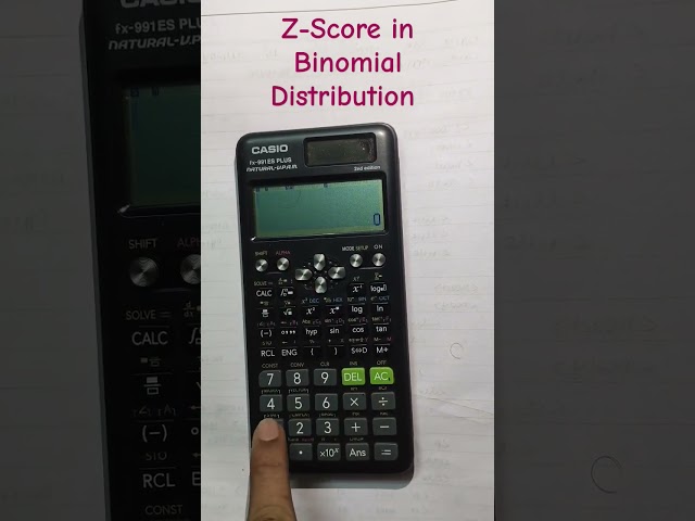 How to find the Z-Score in binomial distribution using calculator#maths #engineering #probability