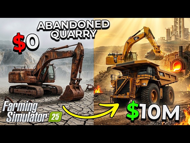 I Spent 1000 Days Turning an Abandoned Quarry into a $10M Empire! (Full Movie) | FS25