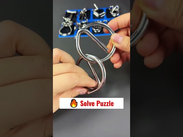 Let's Solve Mini Metal Ring Puzzles #puzzles #solved #unlock #hanayama #shorts