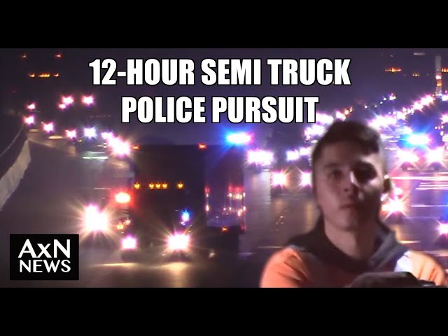 Stringers Live 🔴 Stolen Semi Truck 12-Hour Police Pursuit and Standoff - RECAP - @axnnewsla