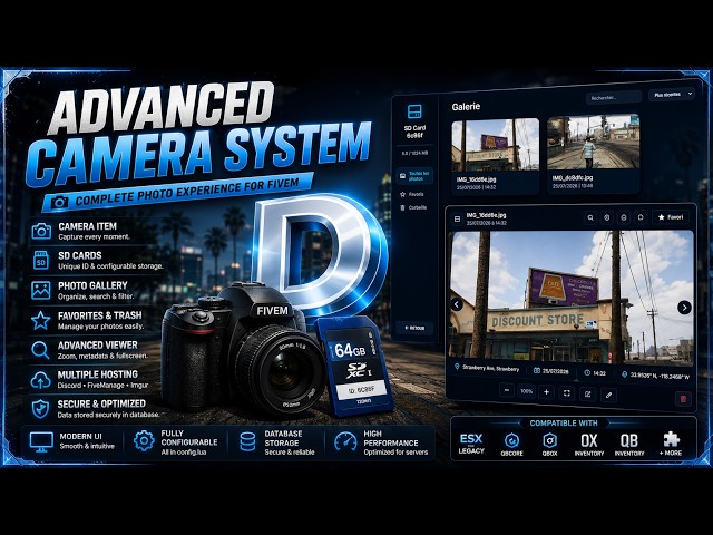 [PAID] 📷 Advanced Photo System | FIVEM ESX / QBCore / Qbox
