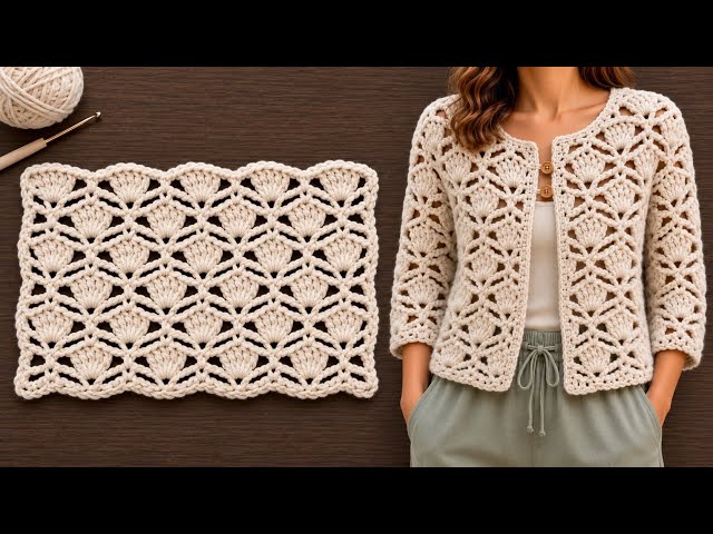 ✧ Quick & Beautiful Crochet Stitch ✦ Modern Pattern for Cardigans, Baby Blankets & Bags 🧥👶