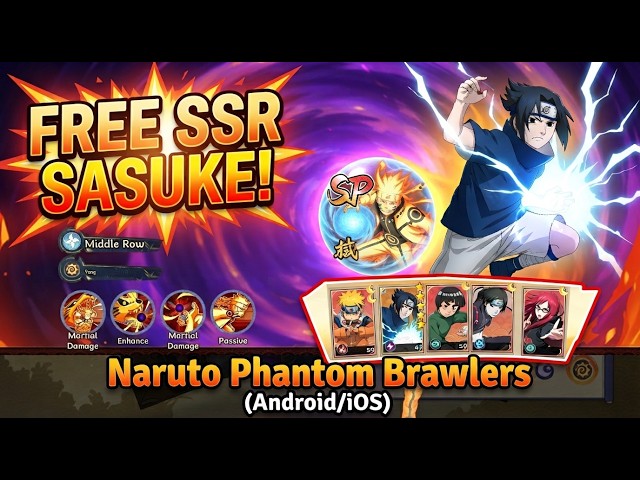 FREE SSR SASUKE & 70 PULLS! Naruto Phantom Brawlers (Android/iOS)