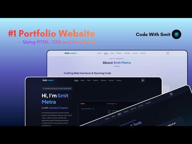 Build a Stunning Portfolio Website in 2026 (HTML CSS JS) || By @Code_withsmit