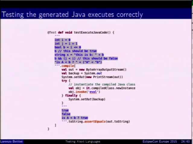 Testing Xtext Languages
