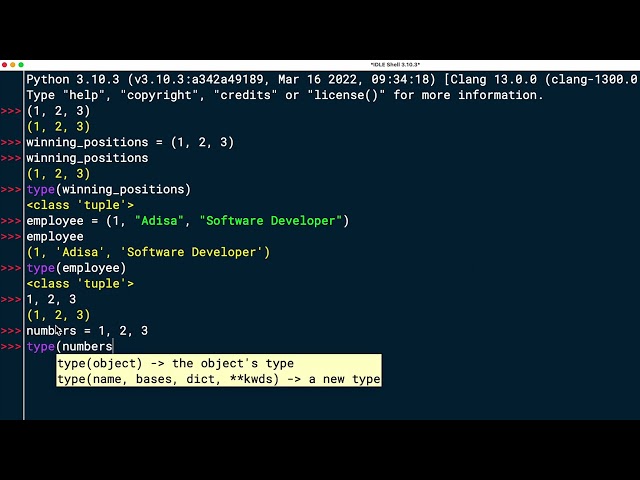 Starting With Python Tuples: Python Basics