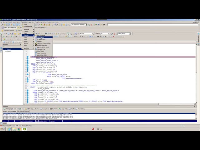 How to use Code Analysis in Toad for Oracle