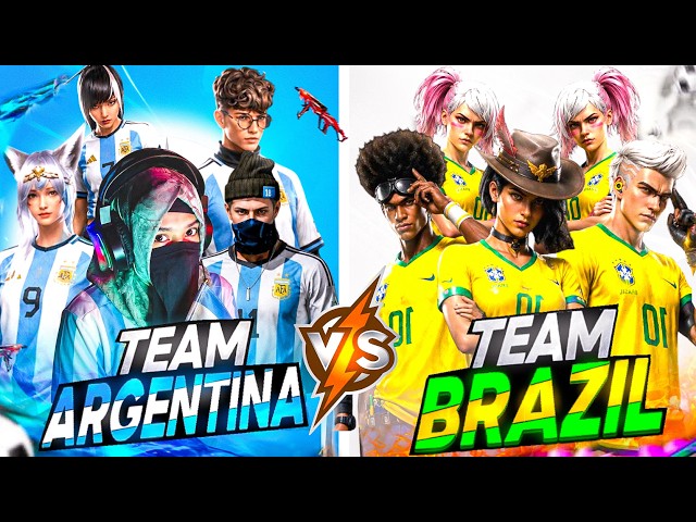 🔥 Brazil 🇧🇷 VS Argentina 🇦🇷 Free Fire Battle! 😱 Juma Gaming funny video
