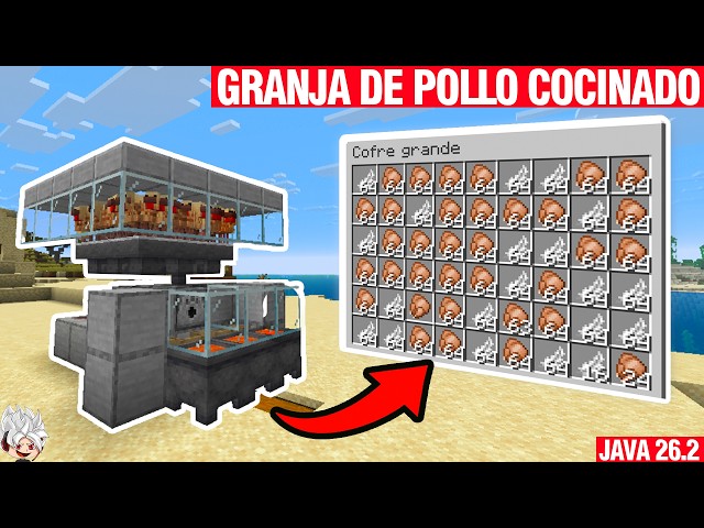 BEST AUTOMATIC COOKED CHICKEN FARM in Minecraft JAVA 26.2