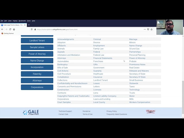 Legal Informational Video: Introduction to Gale Legal Forms Library