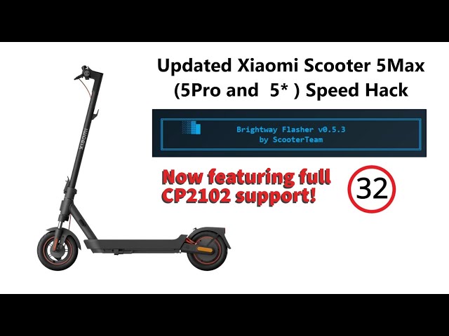 Updated Xiaomi Scooter 5 Max Speed Hack (5*|5Pro|4*|4 Pro 2nd Gen)