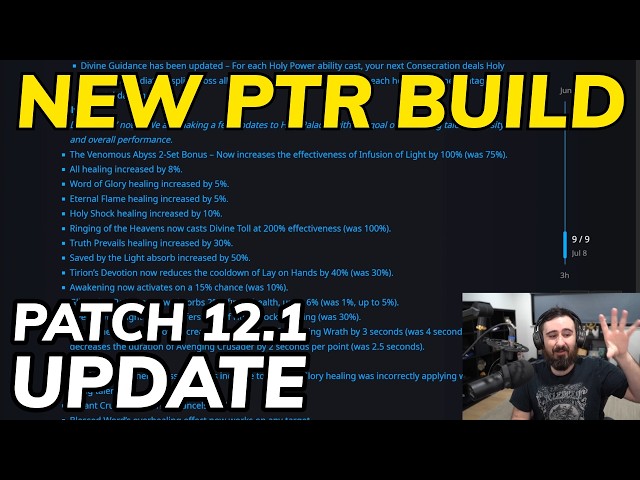 PTR Class Tuning from Raid Testing Data!