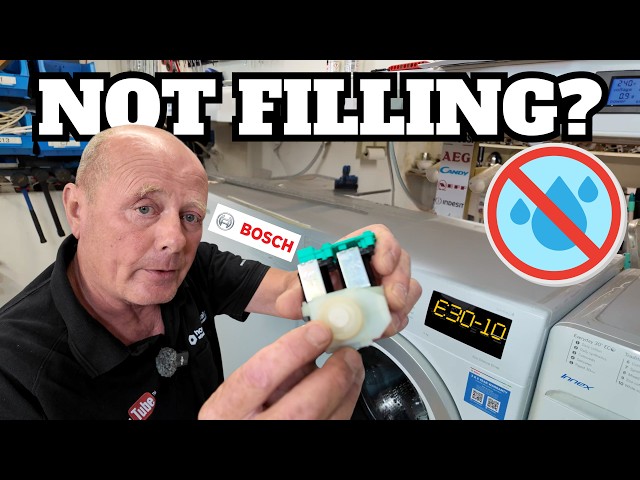 How to Fix Bosch & Siemens Washing Machine E30-10 Error Fault Code (Not Filling with Water)