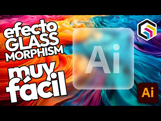 CREATE GLASS MORPHISM effect easily or FROSTED GLASS effect in Illustrator