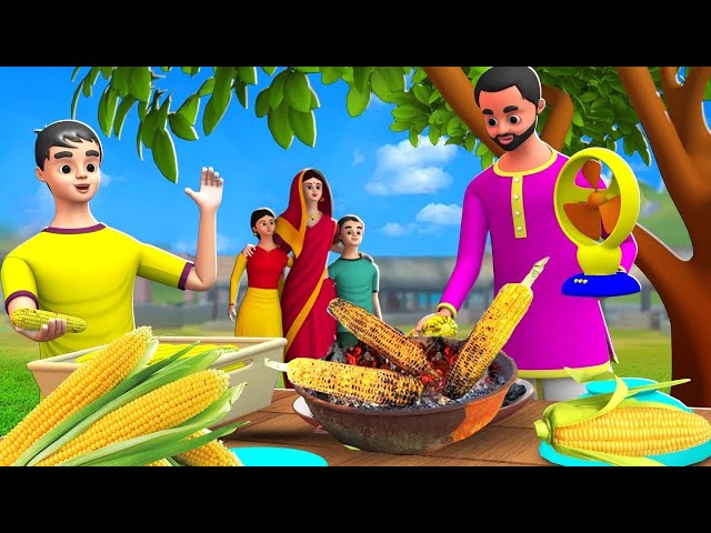 लालची भुट्टे वाला - Greedy Corn Seller Hindi Kahaniya | Hindi Moral Comedy Video | Maa Maa TV