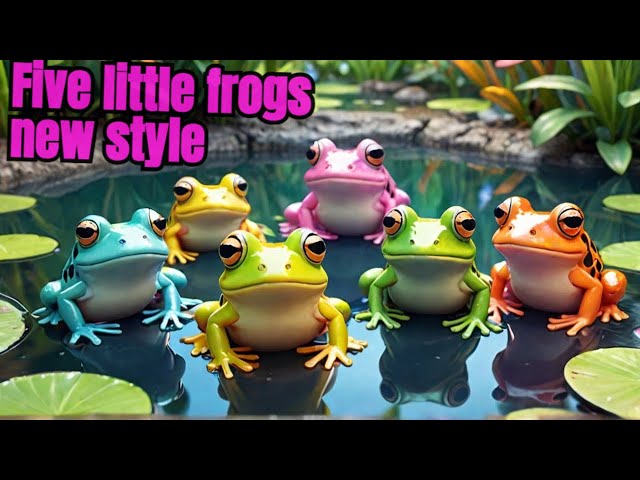 Five Little Frogs Kids Song | Fun Animated Nursery Rhyme