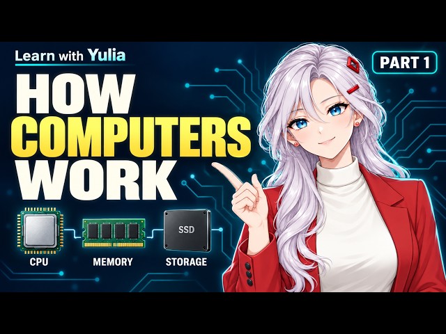 How Computers Work: CPUs, Memory & Chips Explained | Learn with Yulia — Part 1