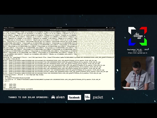 Using RPMs for systemd development
