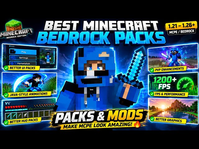 7 INSANE Mods That Make Minecraft PE Look NEXT LEVEL! 💥 (MCPE 1.21 -1.26+)