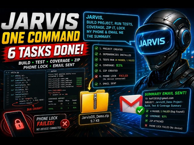 I Gave JARVIS ONE COMMAND… It Built & Tested a Project By Itself 🤯