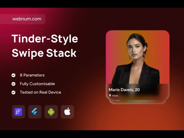 FlutterFlow Tinder Swipe Cards Widget 💘 #flutterflow #swipecard #cards #widget