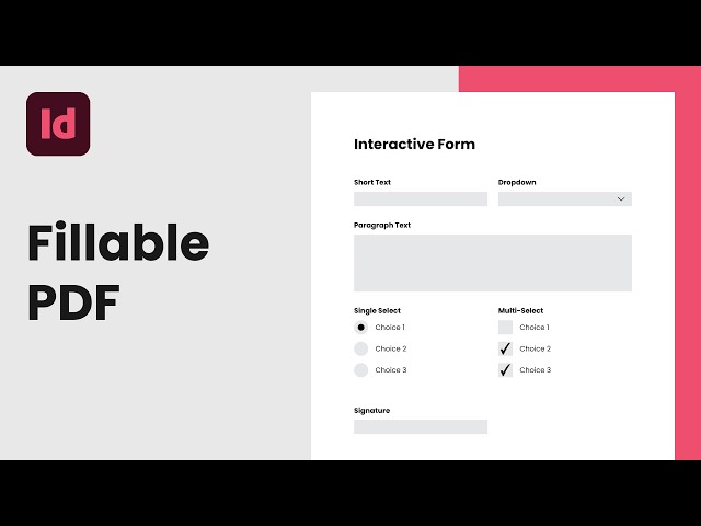 Make an Interactive Fillable PDF Form in InDesign