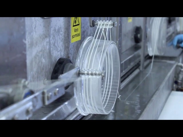 Processing pulp to viscose fibers.