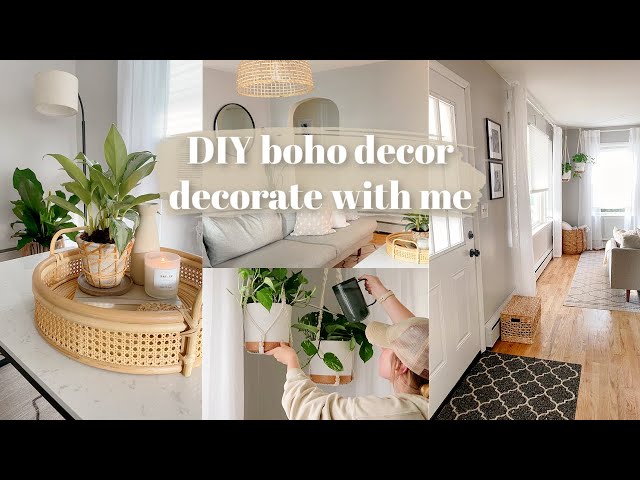 DIY BOHO Decor On A Budget Living Room Makeover Decorate With Me