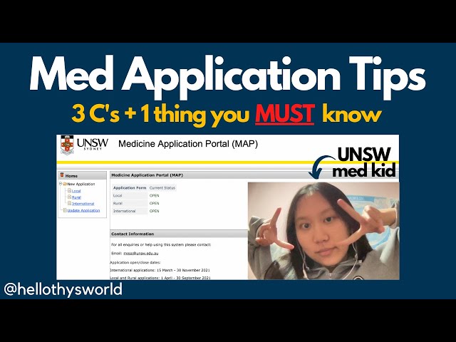 UNSW Medicine Application Tips: 3 C's (med school application advice)