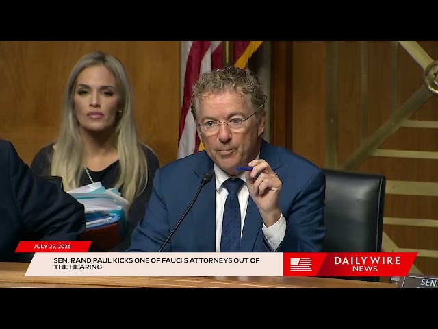 Rand Paul Kicks Fauci's Attorney Out Of Hearing - 'You Are Not Recognized'