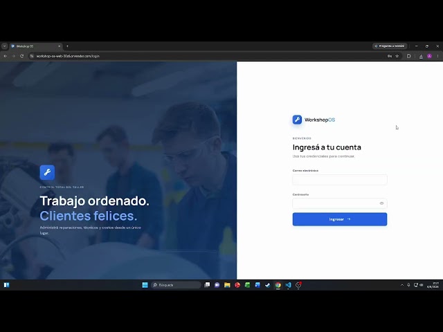 WorkshopOS | Sistema de gestión para talleres mecánicos desarrollado con Angular y Node.js