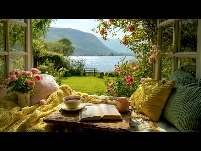 Spring Morning by the Lake 🌿 Open Window Nature Sounds (Birds, Gentle Water,..) for Peace & Creative
