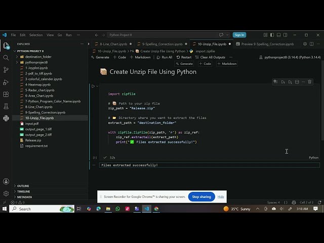 Build Your Own ZIP Extractor Tool in Python | Easy Python Project 🚀