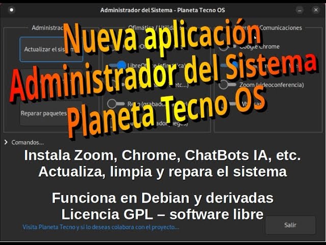 System Administrator - Planeta Tecno OS: Linux maintenance and installation software
