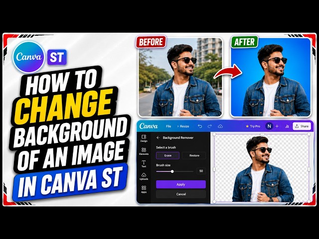 How To Change Background Of An Image In Canva _ Tutorial