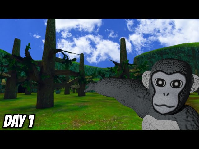 Upgrading My Gorilla Tag Fan Game Day 1 | Real Gorilla