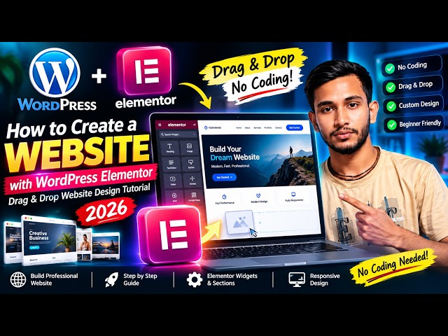 How to Create  Website with WordPress Elementor | Drag & Drop Website Design