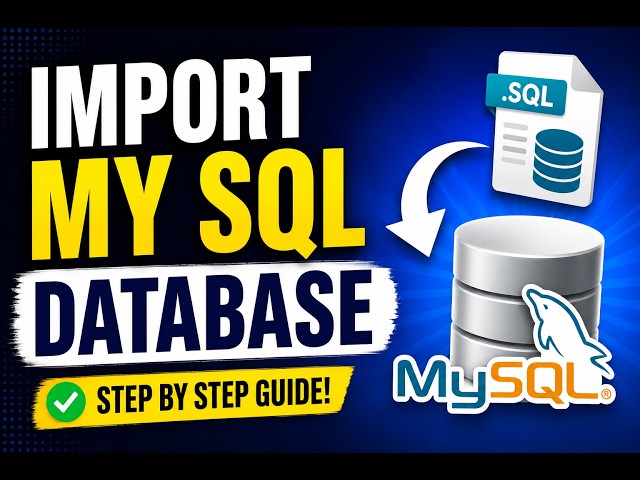 How to Import my database to php my admin in 3 steps