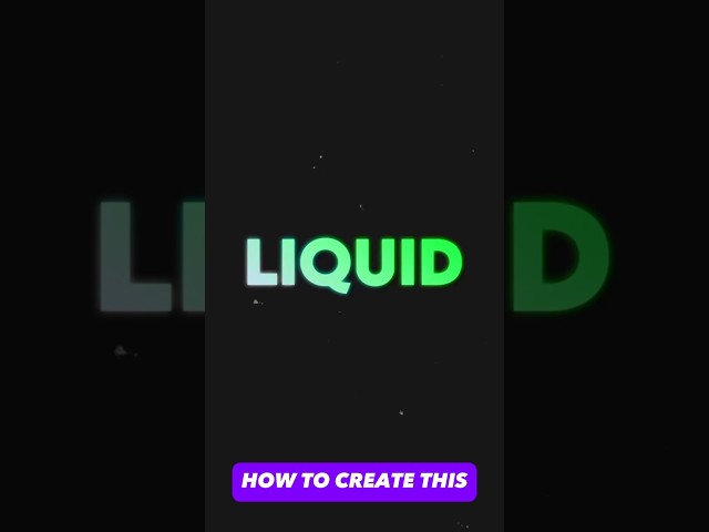 After Effects Tutorial - Liquid Text Or Logo Animation | No Plugins
