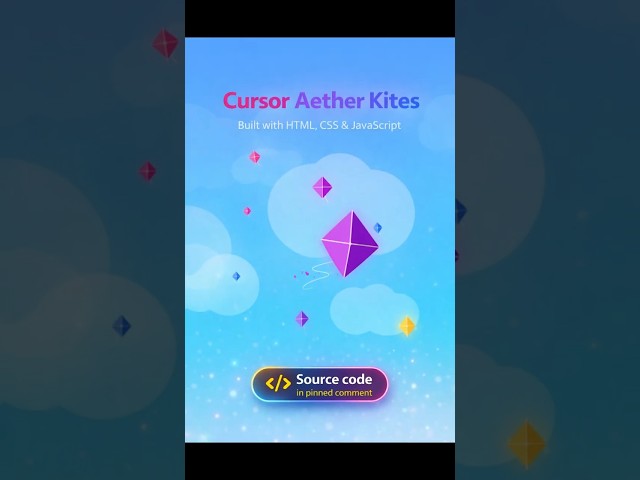 Cursor Aether Kite - Built with HTML, CSS & JavaScript | @devsQUE #coding #shorts