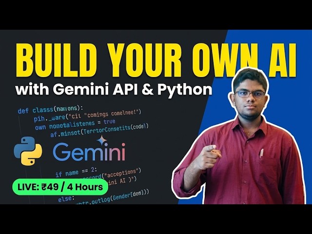 வெறும் 4 மணிநேரத்தில் சொந்தமா AI Chatbot பில்ட் பண்ணுங்க! 🚀 | Python AI Bootcamp 2026