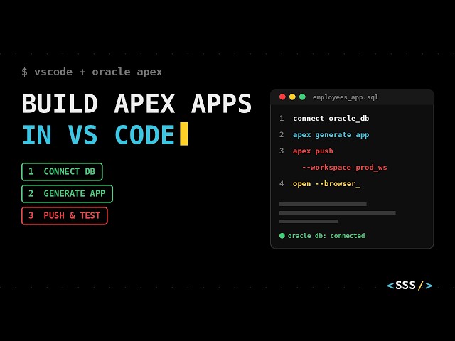 Build APEX Apps in VS Code