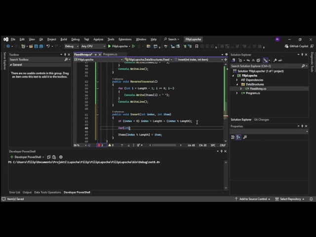 FixedArray (3) - Insertion