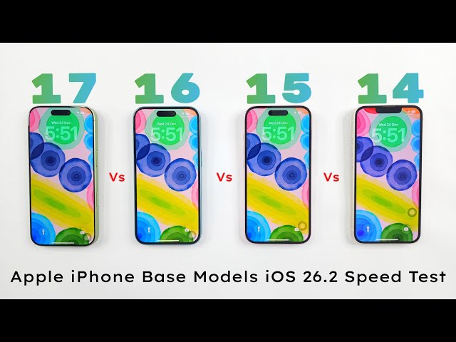 iPhone 17 vs 16 vs 15 vs 14 - iOS 26.2 SPEED TEST 🔥