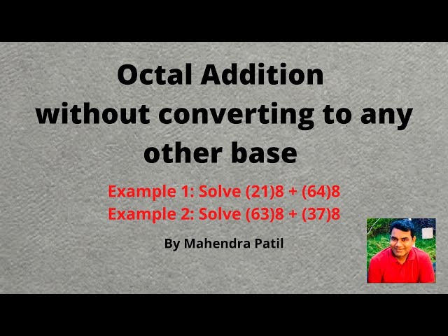 Octal Addition without converting to any other base