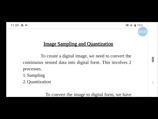 Image sampling and Quantization- Part 1