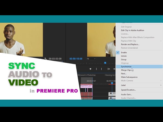 Adobe Premiere Pro Tutorial: how to sync Audio and Video in premiere pro cc