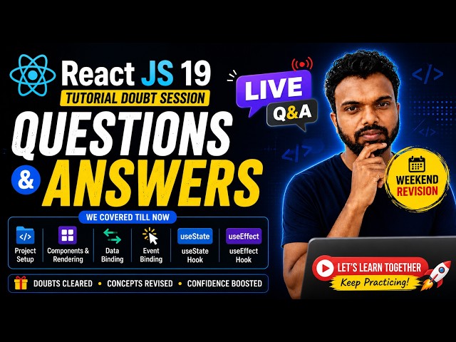 React JS 19 Tutorial Doubt Session #1 | Questions & Answers