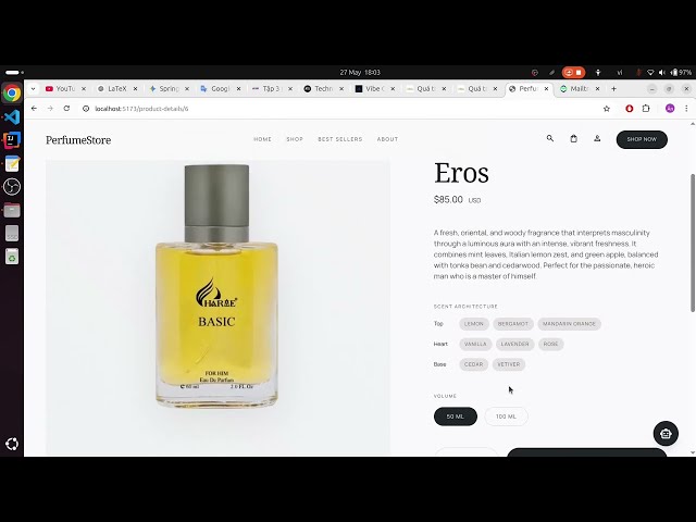 Perfume E-Commerce System | Spring Boot/React Project Demo