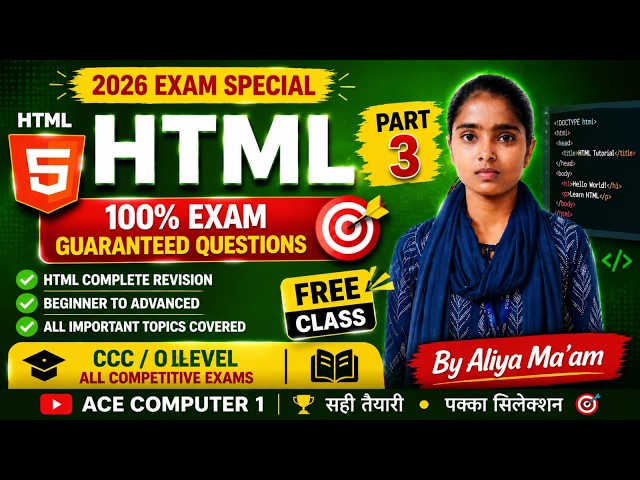 🔥 HTML Full Course 2026 | Zero to Advanced for Beginners | Learn HTML Step by Step